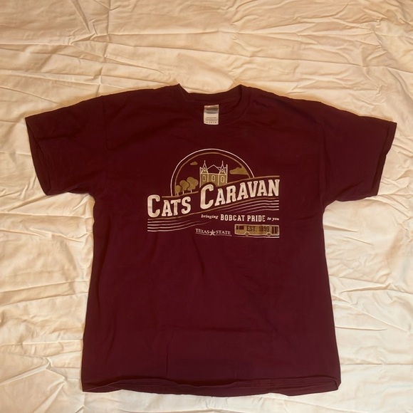 Texas State University T-Shirts Bundle Bobcat Pride Cats Caravan Maroon Large - Picture 7 of 8